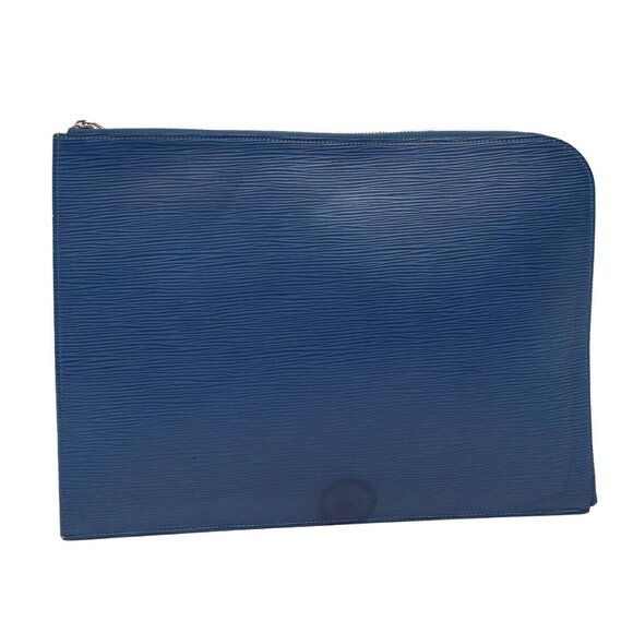 LOUIS VUITTON Epi Pochette Jules GM Clutch Bag Blue - Picture 1 of 16